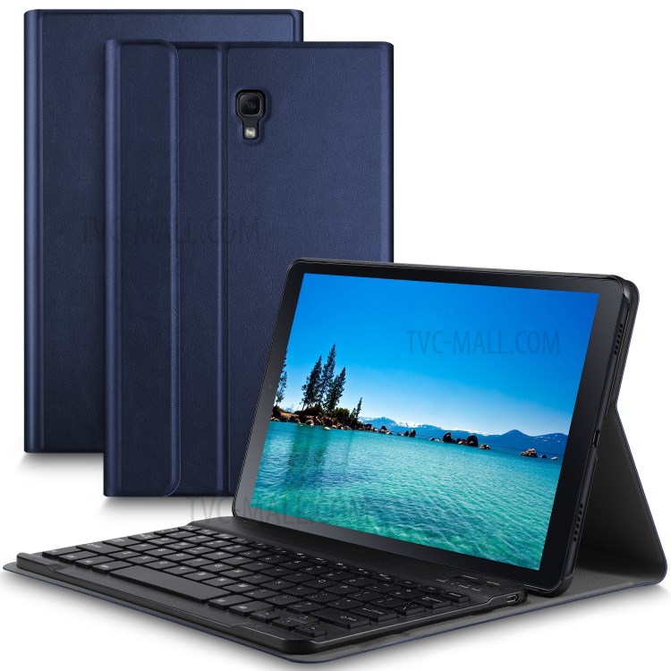Support De Cuir Amovible Clavier Bluetooth Flip Étui De Protection Pour Samsung Galaxy Tab A 10.5 (2018) T590 T595 - Bleu-2