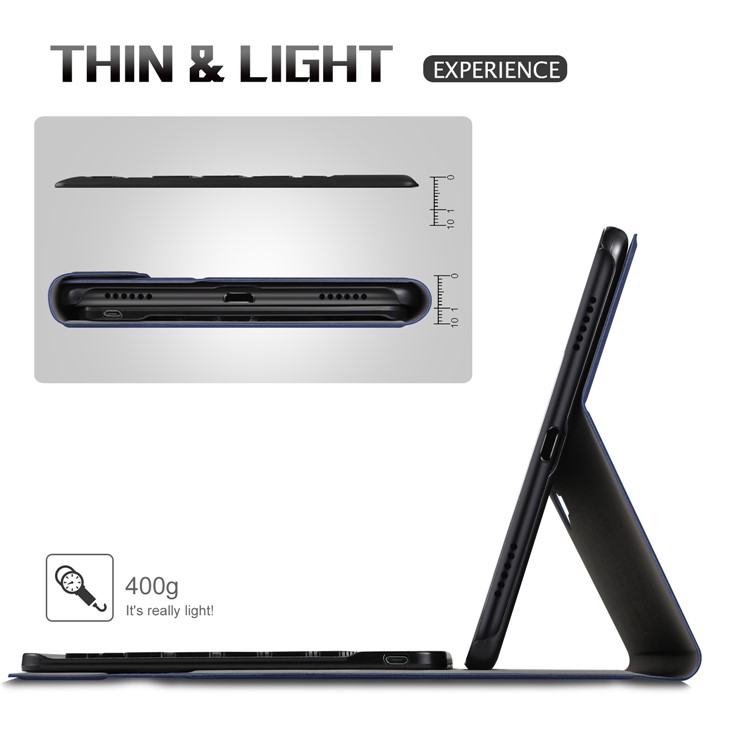 Support De Cuir Amovible Clavier Bluetooth Flip Étui De Protection Pour Samsung Galaxy Tab A 10.5 (2018) T590 T595 - Bleu-7
