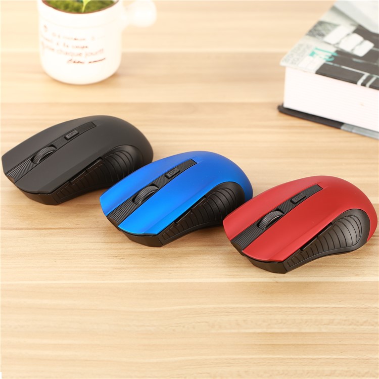 W7 800/1200/1600 DPI Mouse da Gioco Wireless Ottico a 6 Tasti Con Ricevitore USB da 2,4 g - Nero-10