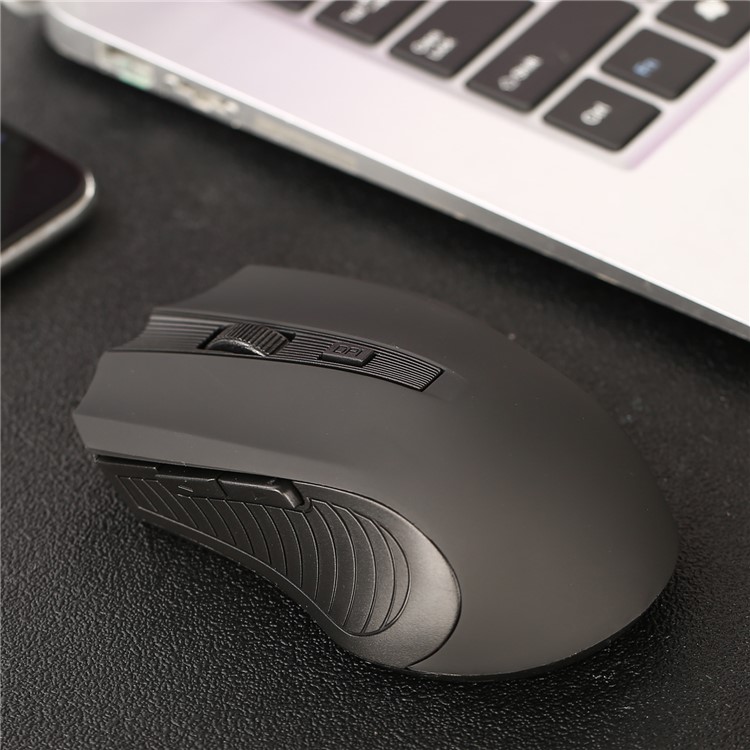 W7 800/1200/1600 DPI 6-Key Optical Wireless Gaming Mouse with 2.4G USB Receiver - Black-9