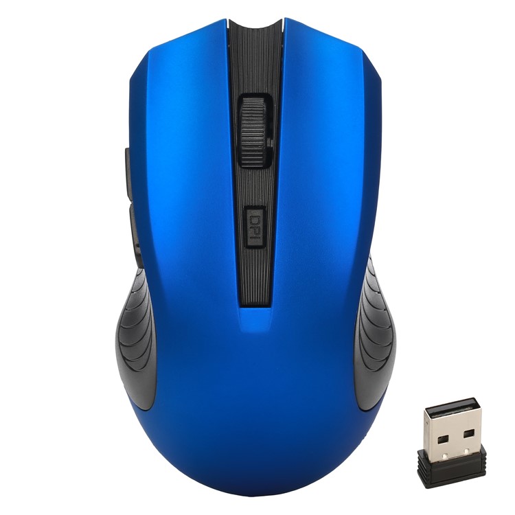 W7 800/1200/1600 DPI 6-Tasten Optische Maus Mit 2,4G USB-Empfänger - Blau-2