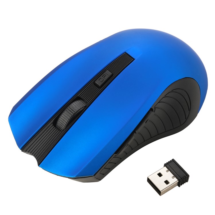 W7 800/1200/1600 DPI 6-Tasten Optische Maus Mit 2,4G USB-Empfänger - Blau-3
