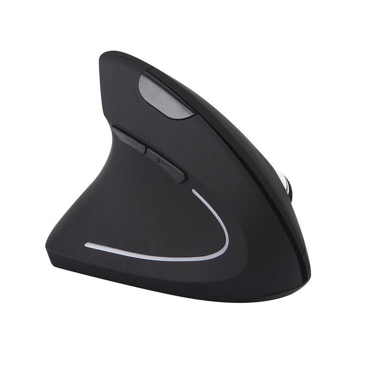 E32 Left-handed Mouse Wireless 2.4G Ergonomic Vertical 800/1200/1600 DPI Adjustable Mouse with 5 Buttons-1