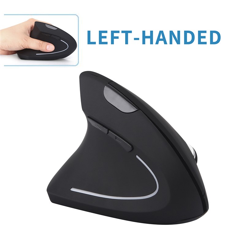 E32 Left-handed Mouse Wireless 2.4G Ergonomic Vertical 800/1200/1600 DPI Adjustable Mouse with 5 Buttons-12