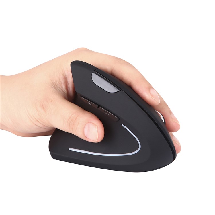 E32 Left-handed Mouse Wireless 2.4G Ergonomic Vertical 800/1200/1600 DPI Adjustable Mouse with 5 Buttons-8