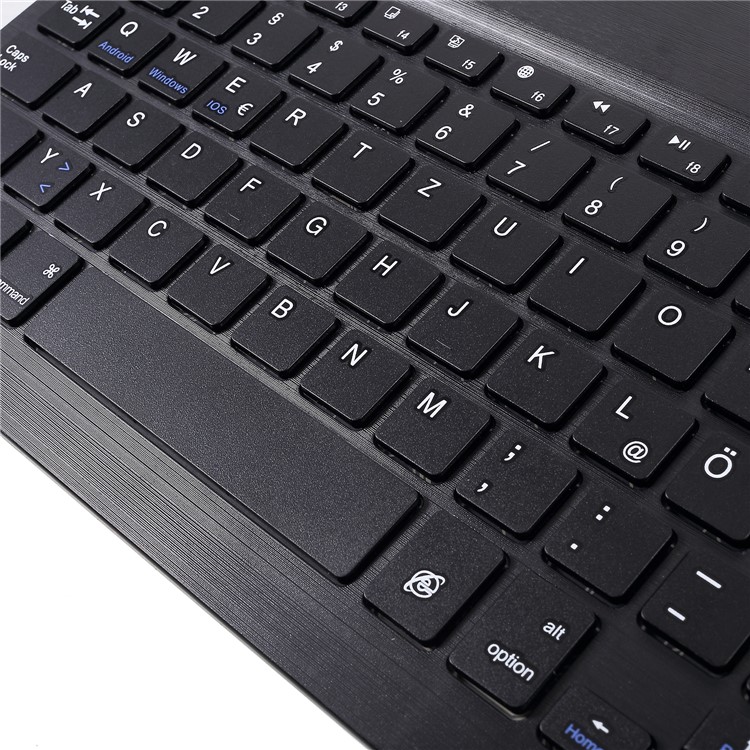 IVSO for Huawei MediaPad T5 10 Bluetooth Keyboard and Detachable Leather Case (German Version) - Black-15