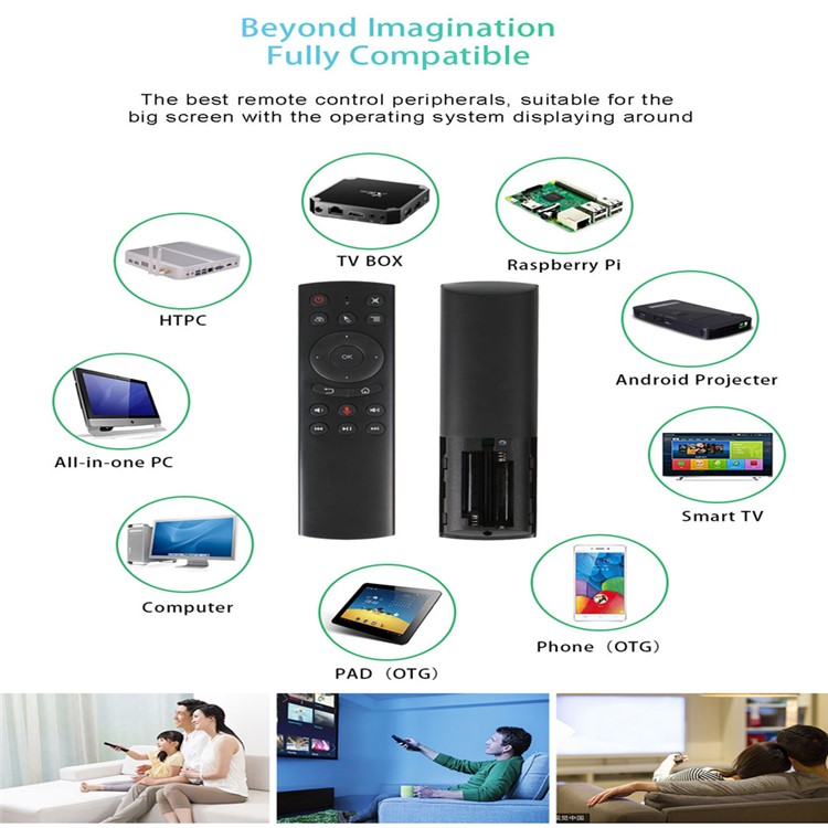 G20S 2.4G Wireless Air Mouse Gyro Voice Control Sensing Remote Control for Android TV Box PC-5