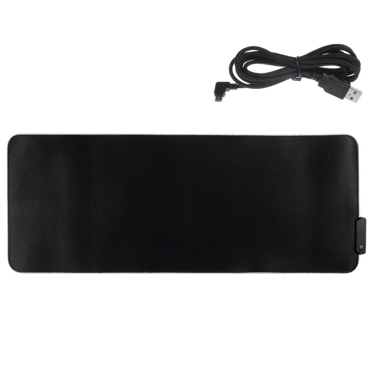 Fabric Surface RGB Lighting Gaming Mouse Pad USB Wired Computer Mice Mat, Size: 31 x 12"-4