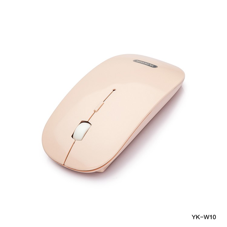 YK-W10 Souris Sans Fil 2,4 G Silencieuse Rechargeable Avec Nano Récepteur Pour Ordinateur Portable, Ordinateur De Bureau, Ordinateur Portable - Rose-1