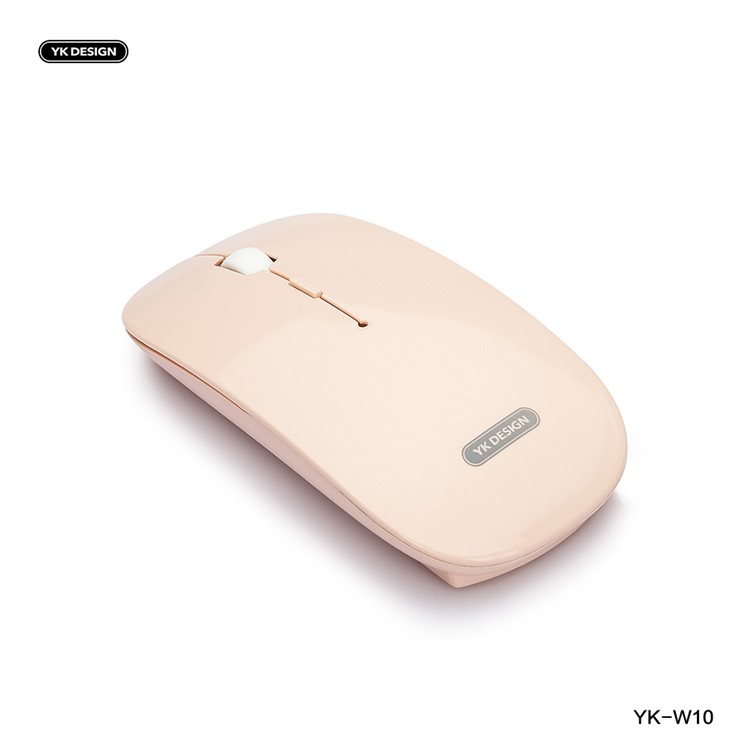 YK-W10 Souris Sans Fil 2,4 G Silencieuse Rechargeable Avec Nano Récepteur Pour Ordinateur Portable, Ordinateur De Bureau, Ordinateur Portable - Rose-4