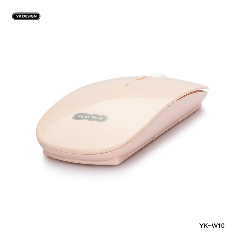 YK-W10 Souris Sans Fil 2,4 G Silencieuse Rechargeable Avec Nano Récepteur Pour Ordinateur Portable, Ordinateur De Bureau, Ordinateur Portable - Rose-6