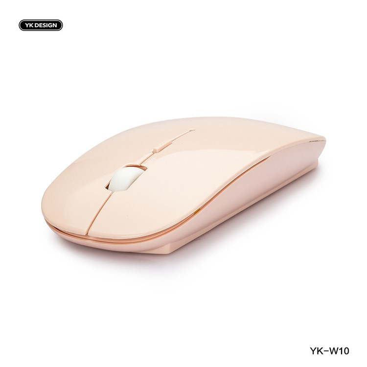 YK-W10 Souris Sans Fil 2,4 G Silencieuse Rechargeable Avec Nano Récepteur Pour Ordinateur Portable, Ordinateur De Bureau, Ordinateur Portable - Rose-7