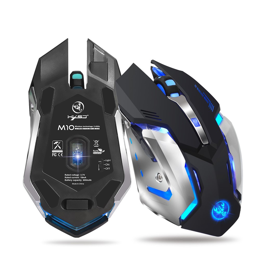 M10 Wireless Gaming Mouse 2400dpi Rechargeable 7 Color Backlight Breathing Comfort Gamer Mice-10