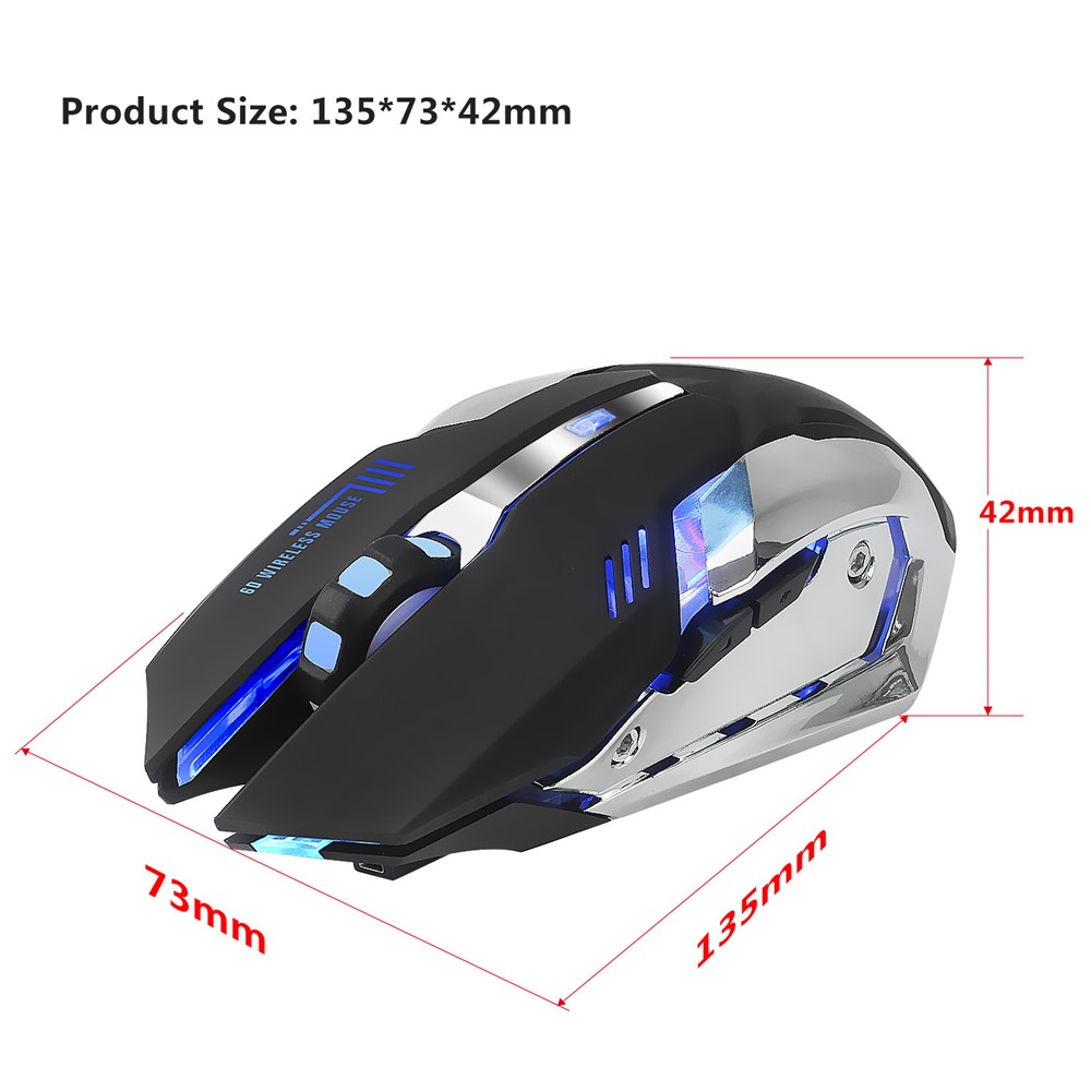 M10 Wireless Gaming Mouse 2400dpi Rechargeable 7 Color Backlight Breathing Comfort Gamer Mice-11