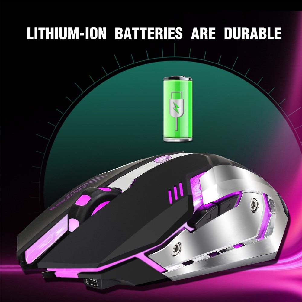 M10 Wireless Gaming Mouse 2400dpi Rechargeable 7 Color Backlight Breathing Comfort Gamer Mice-18