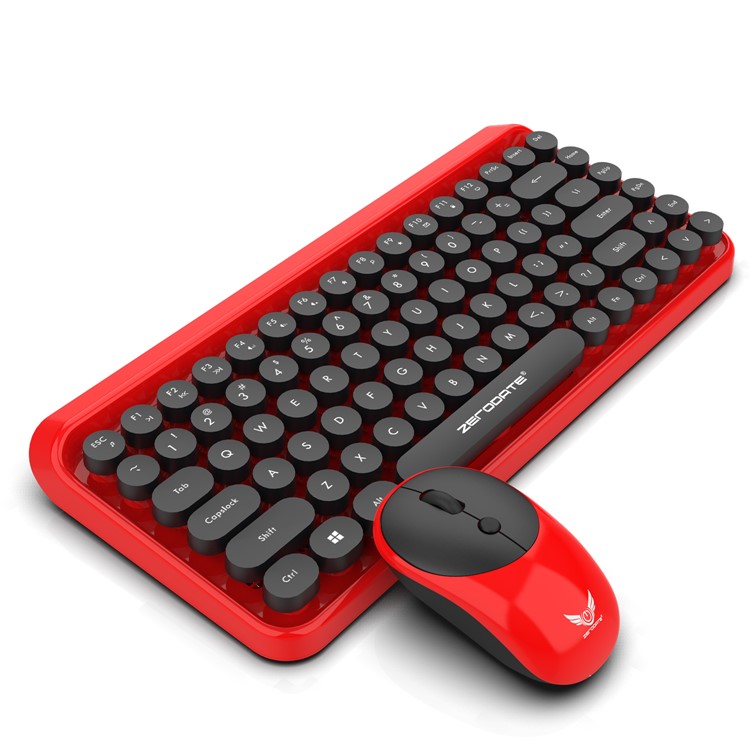 LD-WKM800 2.4G Wireless 84 Keyboard Keys 4 Mouse keys Mouse+Keyboard Set - Black / Red-2