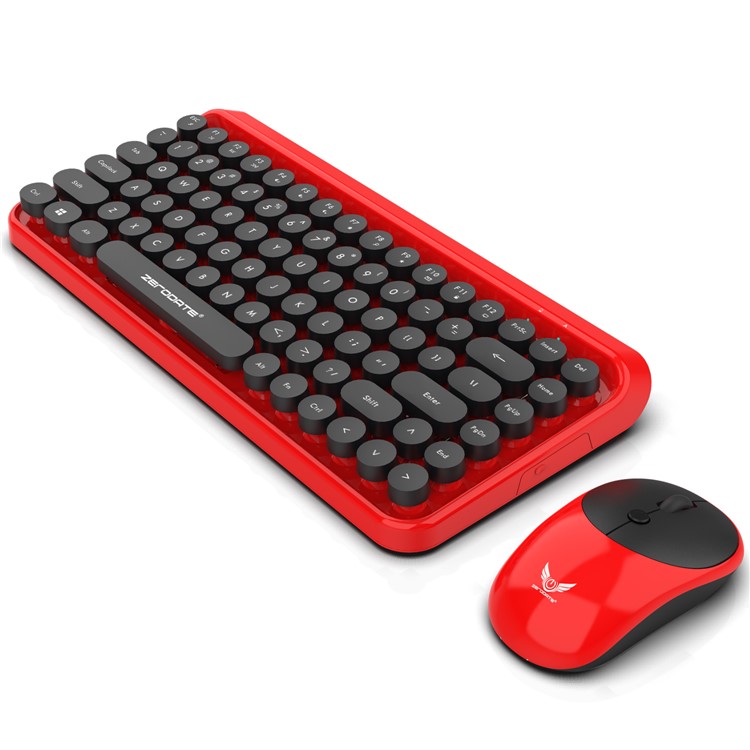 LD-WKM800 2.4G Wireless 84 Keyboard Keys 4 Mouse keys Mouse+Keyboard Set - Black / Red-3