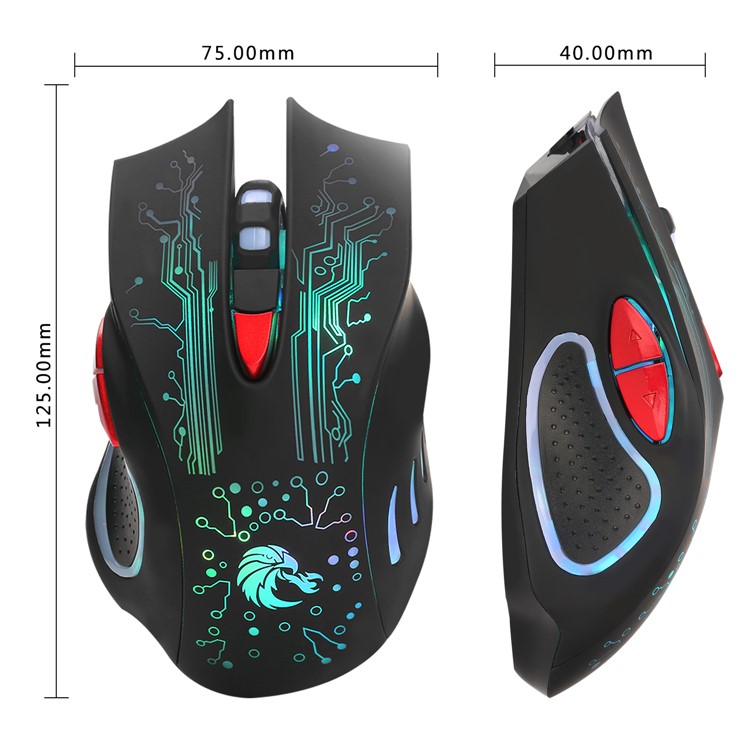 HXSJ H800 Flamingo Seven Colors 6D Lightning Game Mouse-4