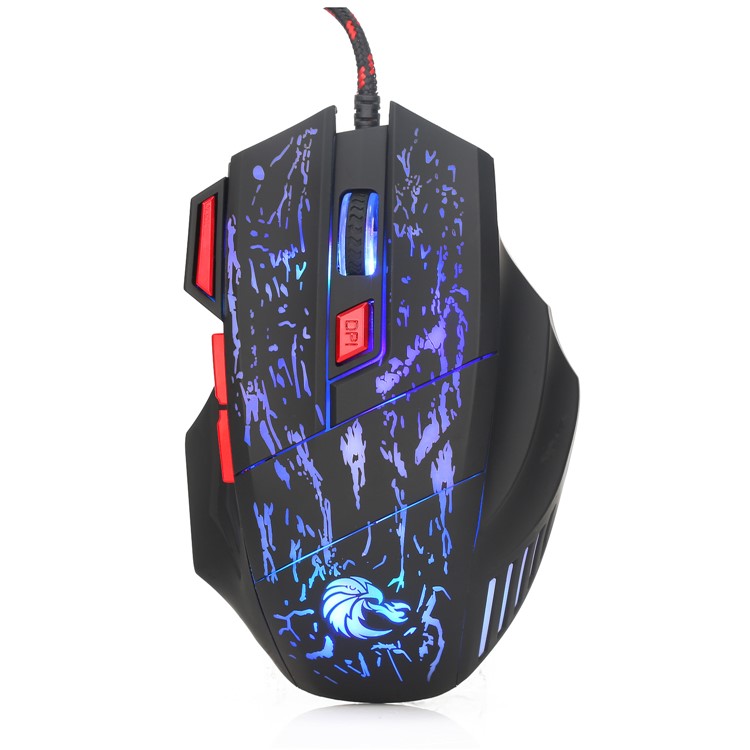 HXSJ H300 Stream Crack Seven Colors Lightning Professional Game Mouse-11