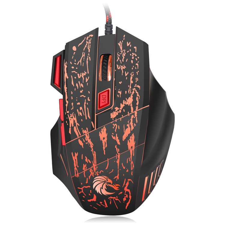 HXSJ H300 Stream Crack Seven Colors Lightning Professional Game Mouse-14