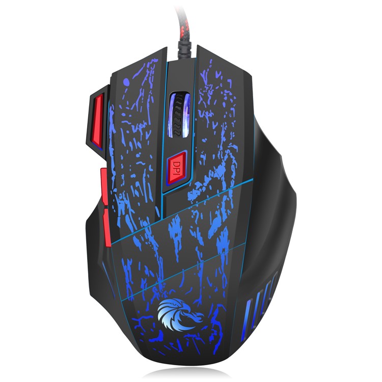 HXSJ H300 Stream Crack Seven Colors Lightning Professional Game Mouse-16