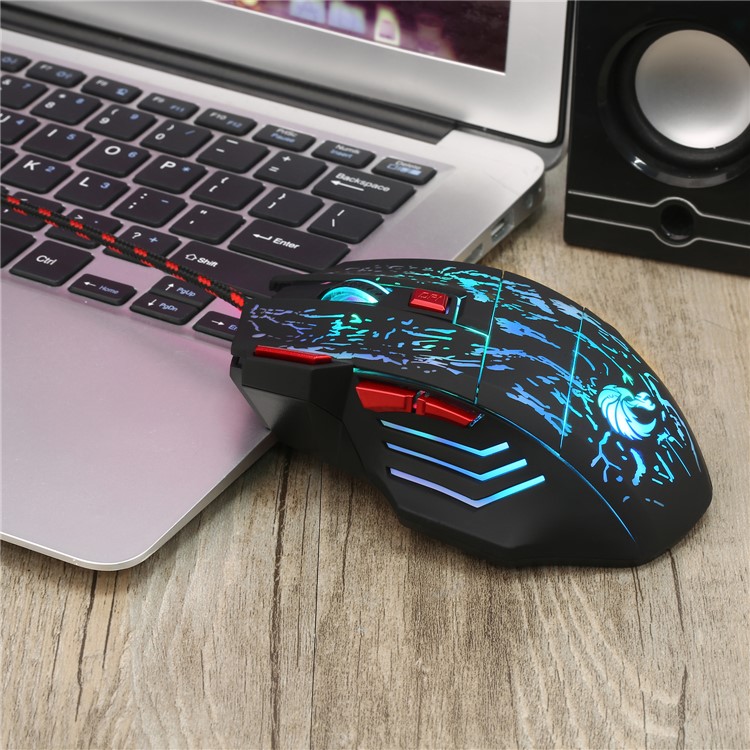 HXSJ H300 Stream Crack Seven Colors Lightning Professional Game Mouse-22