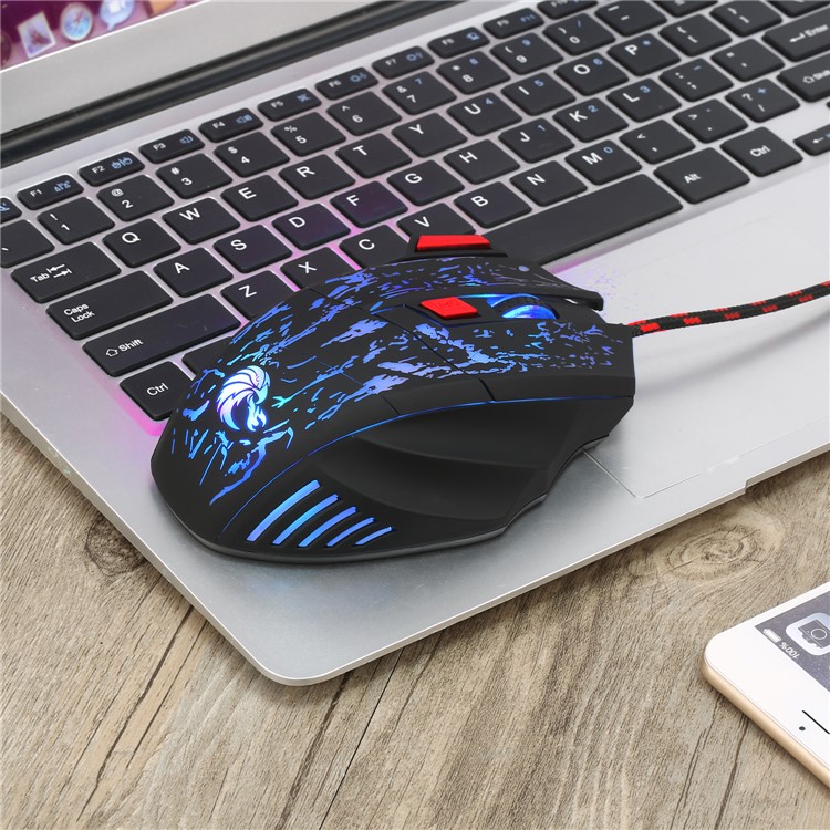 HXSJ H300 Stream Crack Seven Colors Lightning Professional Game Mouse-23