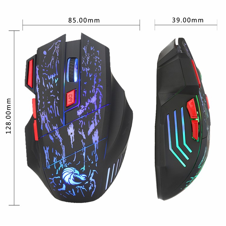 HXSJ H300 Stream Crack Seven Colors Lightning Professional Game Mouse-4