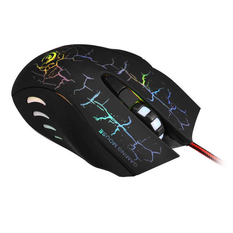 HXSJ A888 Crack Six Buttons Seven Colors Lightning Game Mouse for High-end Professional Players - Black-12