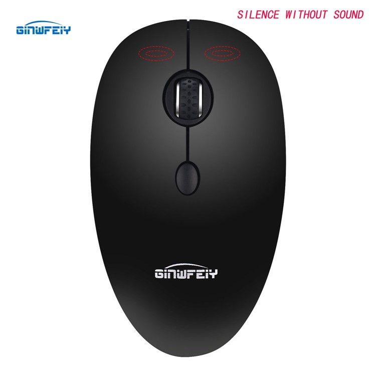 W9 2.4G Wireless Mute Silent Mouse - Black-2