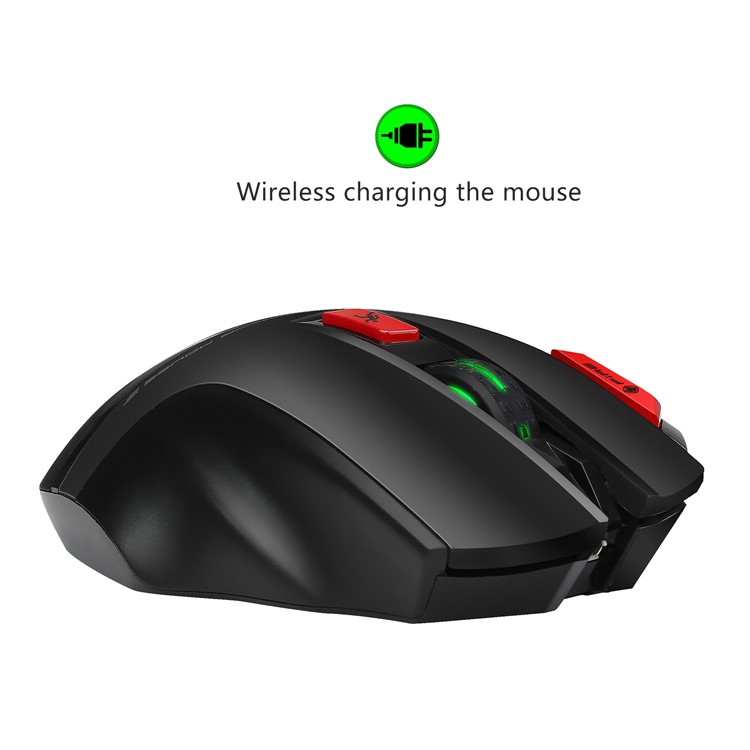 HXSJ T88 Colorful Backlight Turn-off Design Adjustable 4800 DPI Wireless Game Mouse - Black-14