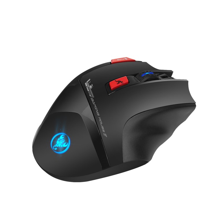 HXSJ T88 Colorful Backlight Turn-off Design Adjustable 4800 DPI Wireless Game Mouse - Black-15