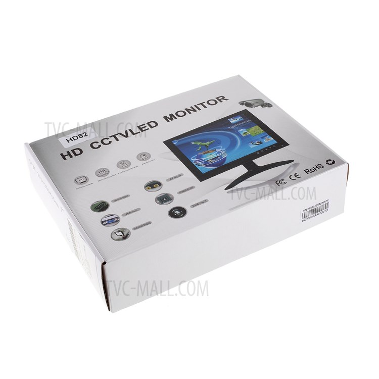 HD82 8-inch HD 1280x720 IPS LCD Color Monitor CCTV Security Surveillance Monitor - EU Plug-9