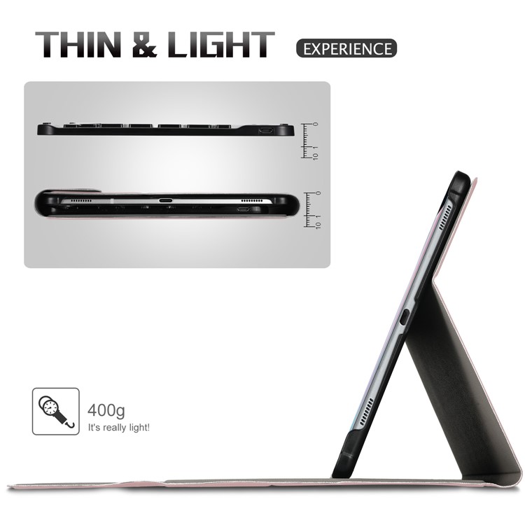 Bluetooth Keyboard and Detachable Leather Shell for Samsung Galaxy Tab S6 SM-T860/SM-T865 - Rose Gold-5