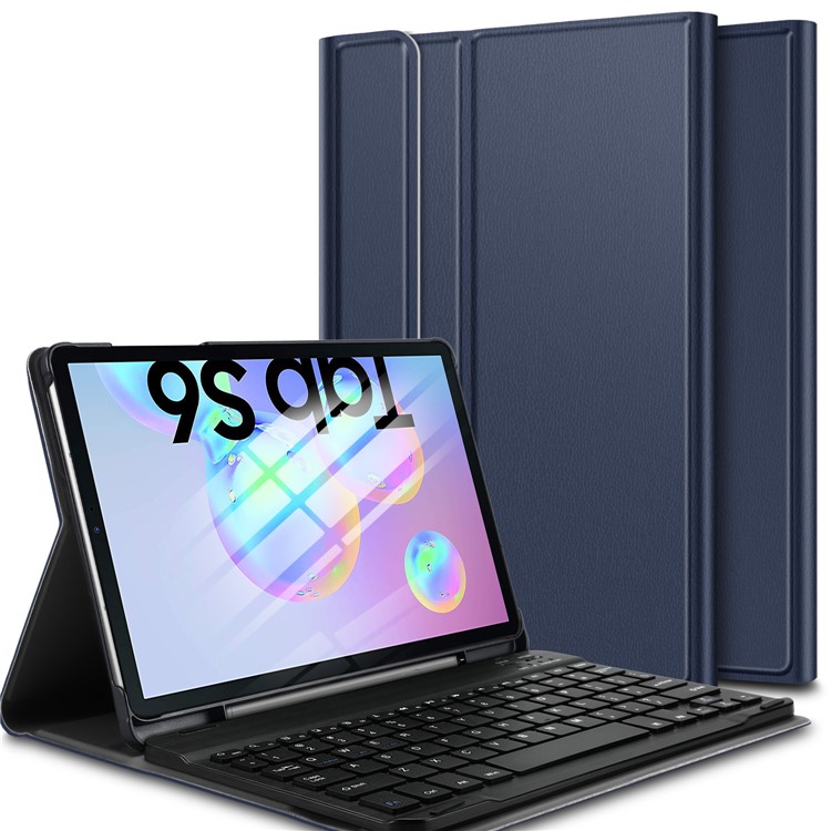 Bluetooth Keyboard and Detachable Leather Shell for Samsung Galaxy Tab S6 SM-T860/SM-T865 - Blue-8