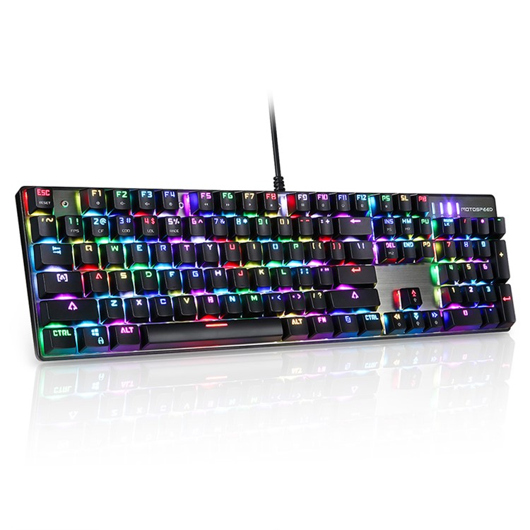 MOTOSPEED CK104 Inflictor Key Click RGB Backlight Mechanical Keyboard - Black-3
