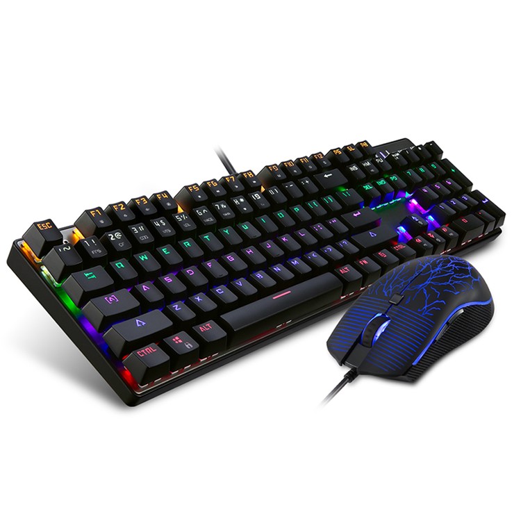 MOTOSPEED CK666 Wired Optical Mechanical Gaming Keyboard + Mouse Combo - Black-1
