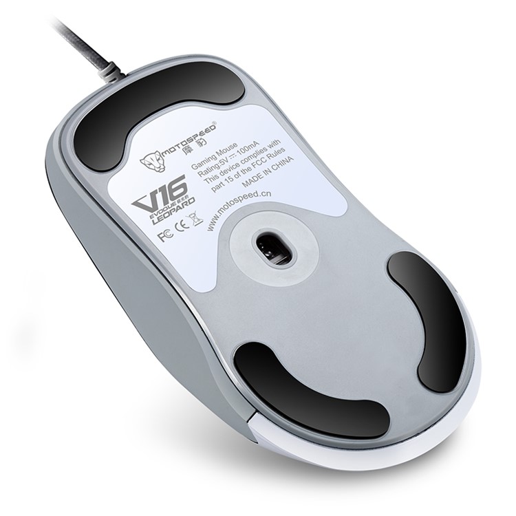 MOTOSPEED V16 Wired USB Gaming Mouse with LED Backlit - White-5