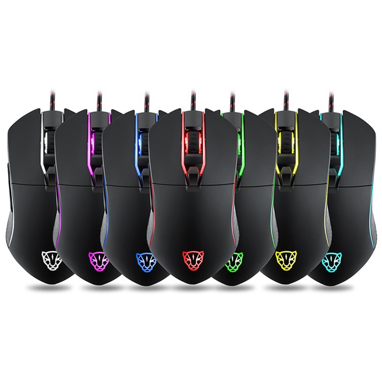 MOTOSPEED V30 Wired RGB LED Optical USB Gaming Mouse PMW 3320 IC - Black-5