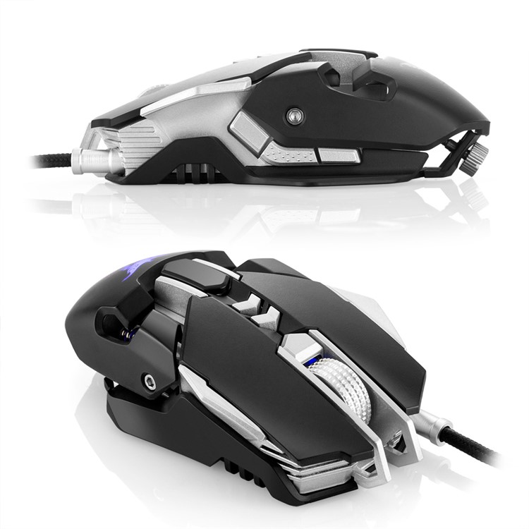 COMBATERWING CW30 Adjustable 3200DPI Wired Gaming Mouse, 7-Button/1000Hz Return Rate - Black-3