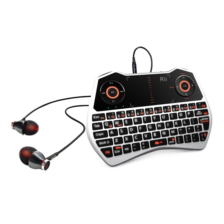RII Mini I28 2.4GHz Wireless Keyboard with Mouse Touchpad and Backlit (CE/FCC) - Black-4