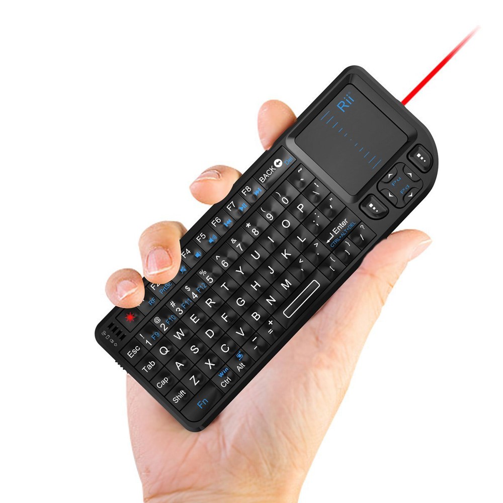 RII Mini V3 2.4GHz Wireless QWERTY Keyboard Touchpad Air Mouse with Backlit (English Version)-2