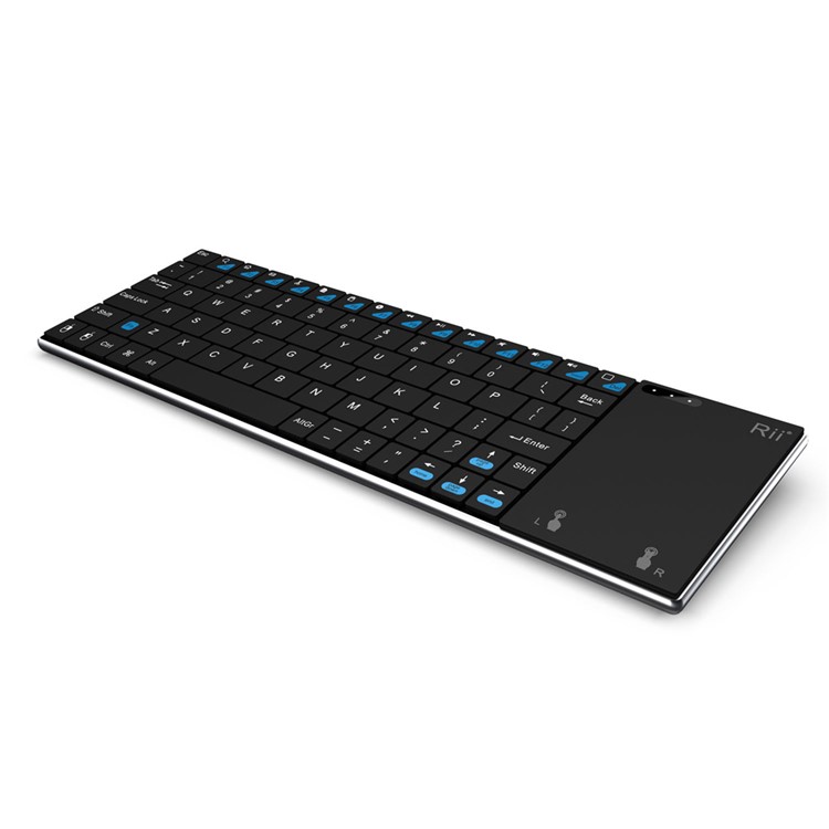 RII K12+ 2.4GHz Mini Wireless Keyboard with Built-in Large Size Mouse Touchpad (CE/FCC) - Black-3