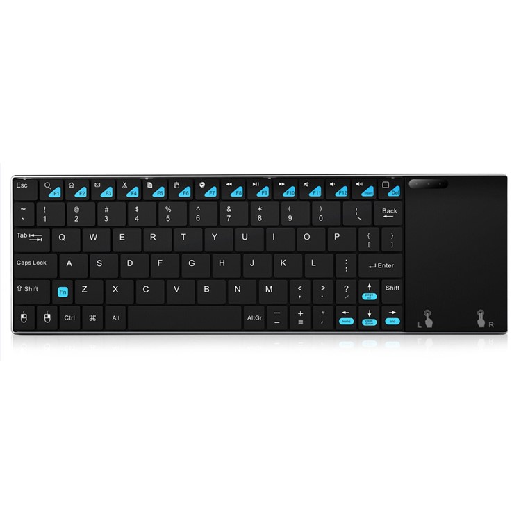 RII K12+ 2.4GHz Mini Wireless Keyboard with Built-in Large Size Mouse Touchpad (CE/FCC) - Black-6