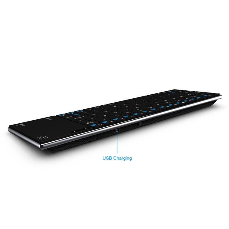 RII K12+ 2.4GHz Mini Wireless Keyboard with Built-in Large Size Mouse Touchpad (CE/FCC) - Black-9