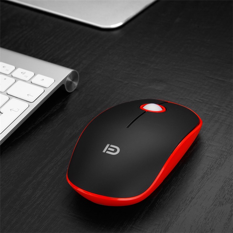 WG-008 2.4G Wireless Rechargeable Mouse with USB Receiver - Black / Red-4