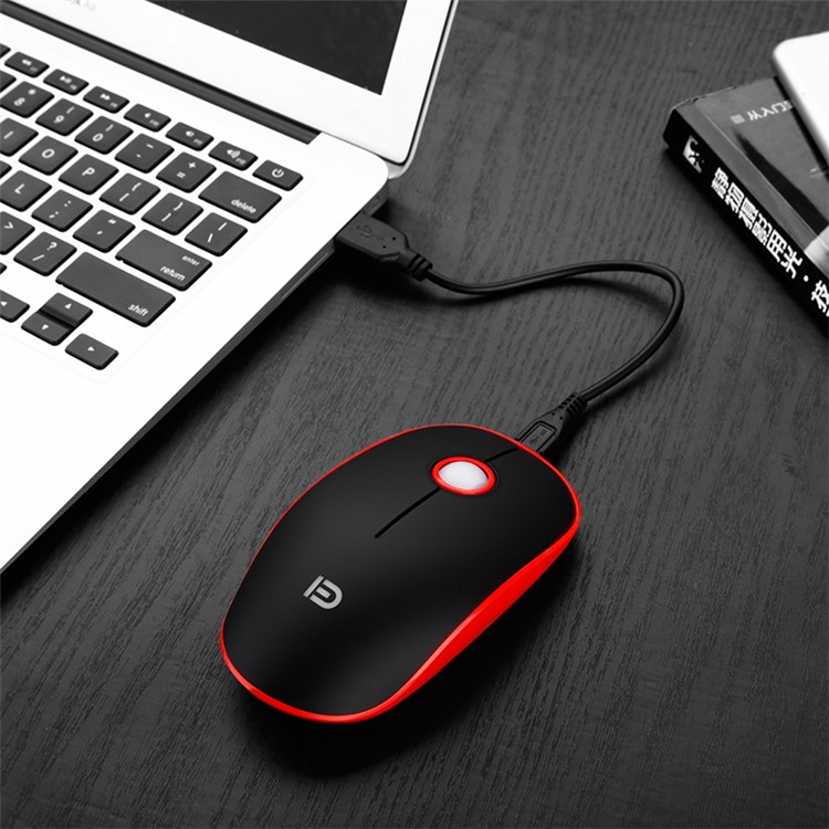 WG-008 2.4G Wireless Rechargeable Mouse with USB Receiver - Black / Red-6