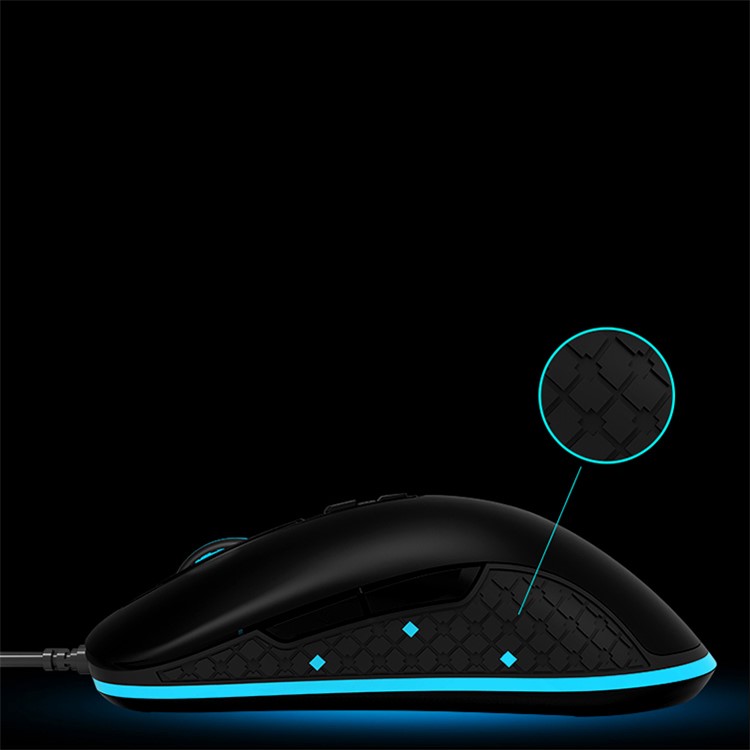 S006 4000DPI 7 Color LED Light Optical Wired Gaming Mouse - Black-6