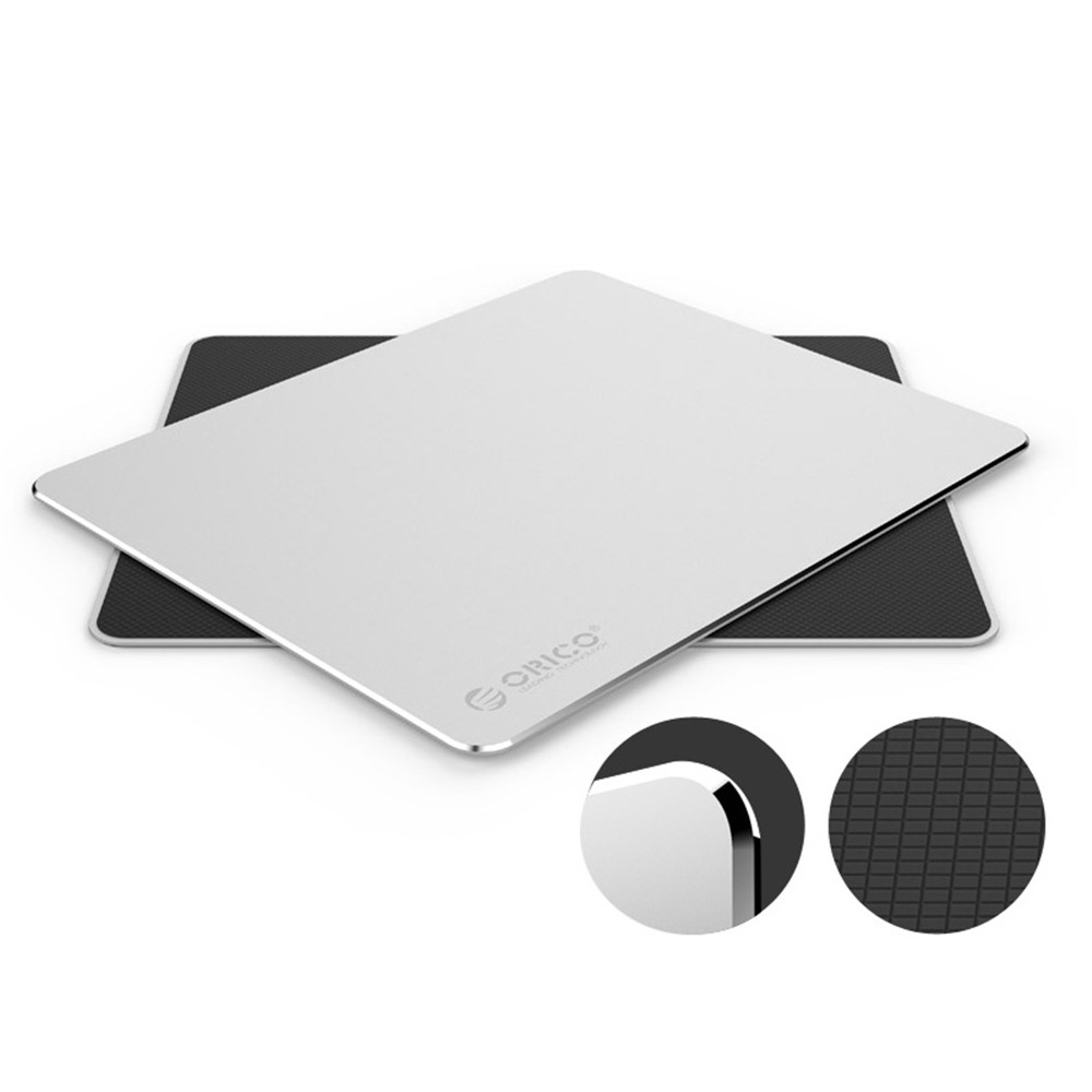 ORICO Aluminium Alloy Mouse Pad with Non-Slip Silicone Base for Computer PC and Laptop - Silver-7
