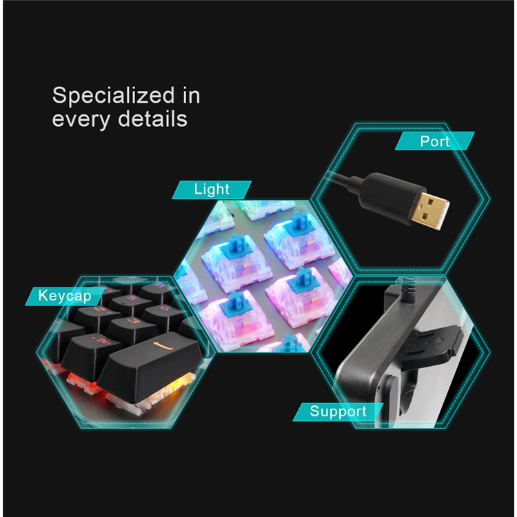 BYLINK 104 Keys Mechanical Gaming Keyboard with Mixed Backlights-8